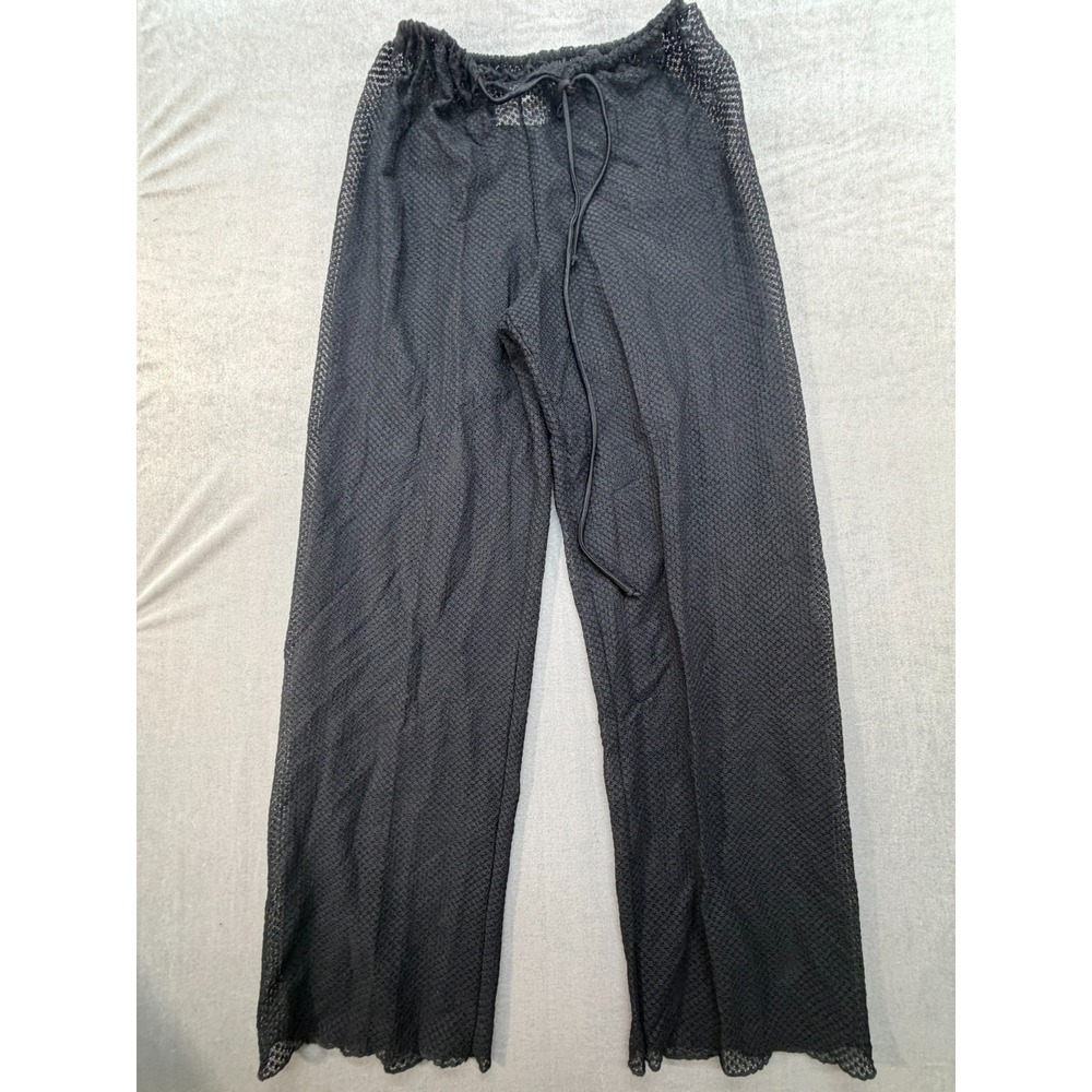 Vintage‎ Southern Comfort Apparel Mesh See Through Women Pants Black Small